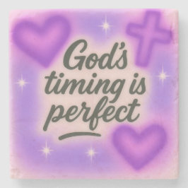 god's timing is perfect airbrush retro 90s purple steinuntersetzer