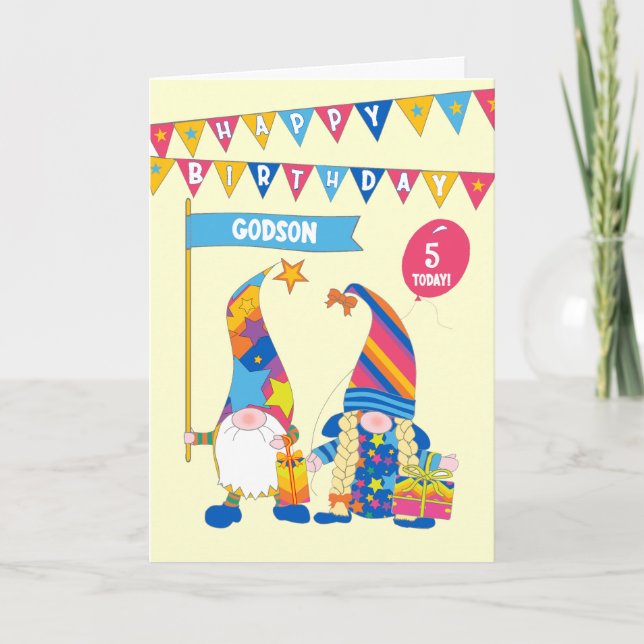 Godson Age personnalisé Anniversaire avec carte Gn (Devant)