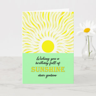 Godson Birthday Bright Sunshine Card Karte