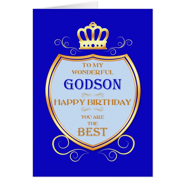 Godson Birthday mit Schild (Vorne)