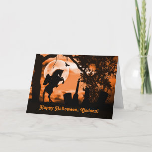 Godson Halloween Card mit kopflosen Pferden Karte