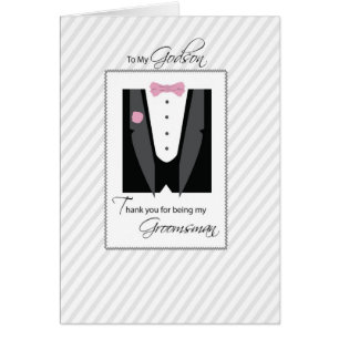 Godson, Merci Groomsman, Couleur Rose