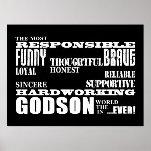 Godsons Taufe Christening Birthdays : Qualitäten Poster