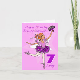 Godtochter Ballerina Geburtstag rosa Karte
