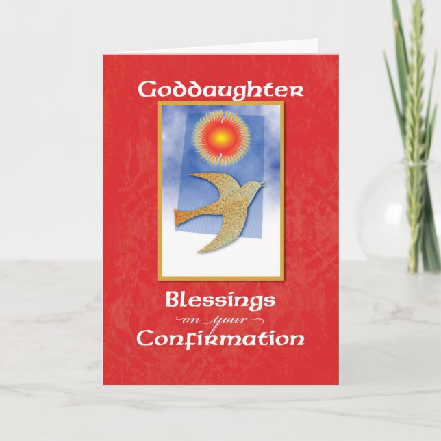Godtochter-Bestätigungstove auf Rot Karte (Vorderseite)