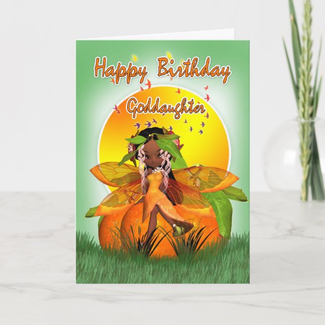 Godtochter Birthday Card - Moonies Citrus Fairy - Karte (Vorderseite)