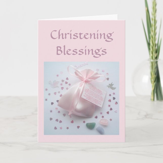 Godtochter Christening Blessings Card Karte (Vorderseite)