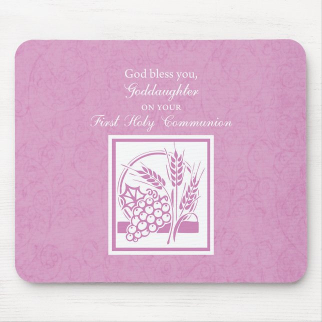 Godtochter Erste Kommune, Rosa Mousepad (Vorne)