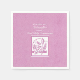 Godtochter Erste Kommune, Rosa Serviette