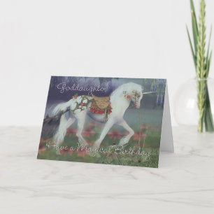 Godtochter Geburtstagskarte mit Unicorn, Fantasy B Karte