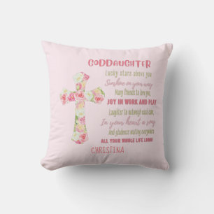 Godtochter Gift Motivierend Ermutigung NAMED Kissen
