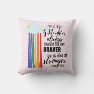 Godtochter Gift Motivierend Ermutigung NAMED Kissen