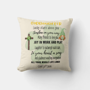 Godtochter Gift Motivierend Ermutigung NAMED Kissen