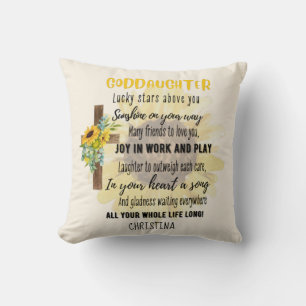 Godtochter Gift Motivierend Ermutigung NAMED Kissen