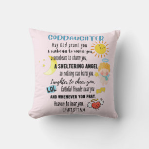 Godtochter Gift Motivierend Ermutigung NAMED Kissen
