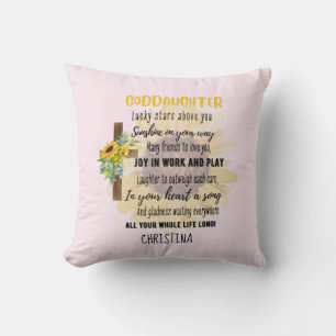 Godtochter Gift Motivierend Ermutigung NAMED Kissen