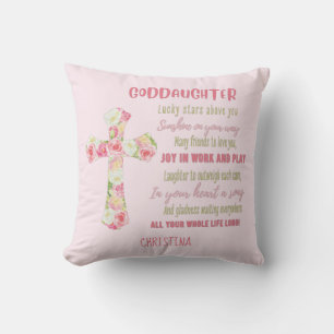 Godtochter Gift Motivierend Ermutigung NAMED Kissen