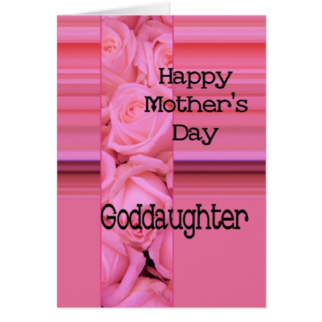 Godtochter Happy Mother Day Rose Card (Vorne)