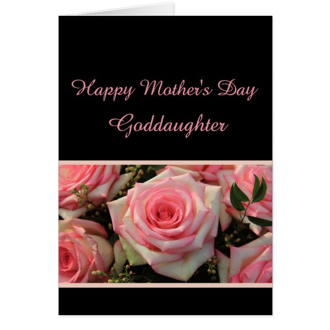 Godtochter Happy Mother Day Rose Card (Vorne)