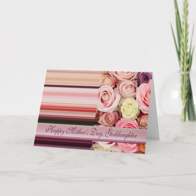 Godtochter Happy Mother Day Rose Card Karte (Vorderseite)