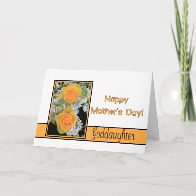 Godtochter Happy Mother Day Rose Card Karte (Vorderseite)