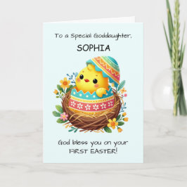 Godtochter Personalize Erste Ostersegnung Karte