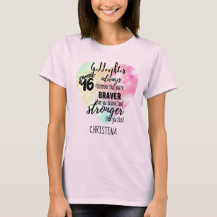 Godtochter Sweet16 Zitat Geschenk Braver Stronger T-Shirt