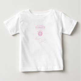 Godtochter Taufe Pink Kind Gottes Personalisiert Baby T-shirt
