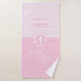 Godtochter Taufe Pink Kind Gottes Personalisiert Badehandtuch