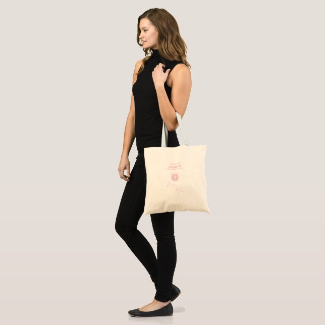 Godtochter Taufe Pink Kind Gottes Personalisiert Tragetasche (Vorderseite (Model))