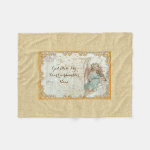 Godtochter Vintag Art Angel Personalisiert Fleecedecke