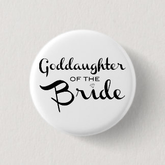 Godtochter von Bride Button Black On White