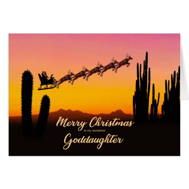 Godtochter Weihnachten Weihnachten über Wüste (Vorderseite (Horizontal))