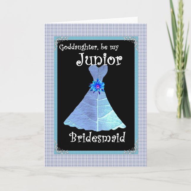 Godtochter zu meiner Junior-Brautjungfrau-Einladun Einladung (Vorderseite)