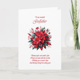 GodVater Christmas Poinsettias Feiertagskarte