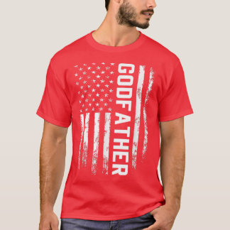 Godvater Gift America Flag Geschenk für Männer Vät T-Shirt