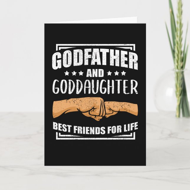 GodVater GodTochter Godchild und GodVaters Geschen Karte (Vorderseite)