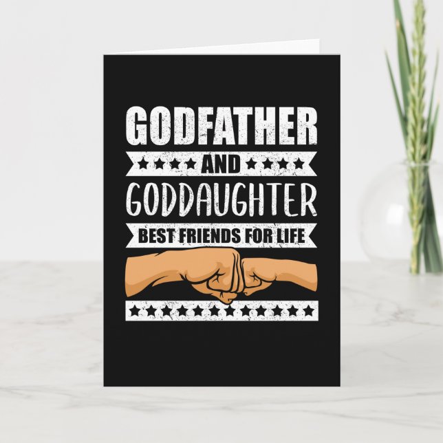 GodVater GodTochter Godchild und GodVaters Geschen Karte (Vorderseite)
