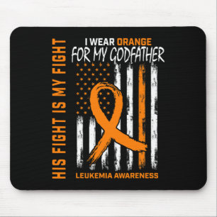 Godvater Leukemia Cancer Awareness American Flag Mousepad