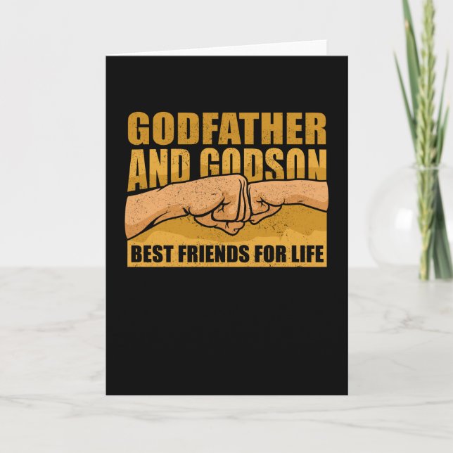 Godvater und Godson Beste Lebensfreunde | Geschenk Karte (Vorderseite)