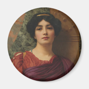 Godward Contemplation CC0627 Magnet d'art rond
