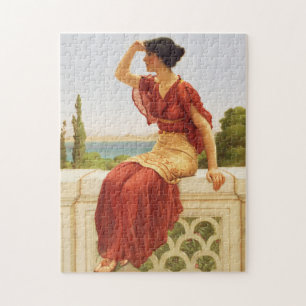 Godward Das Signal Schöne Frauenporträt Kunst