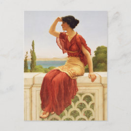 Godward Das Signal Schöne Portrait-Frau Kunst Postkarte