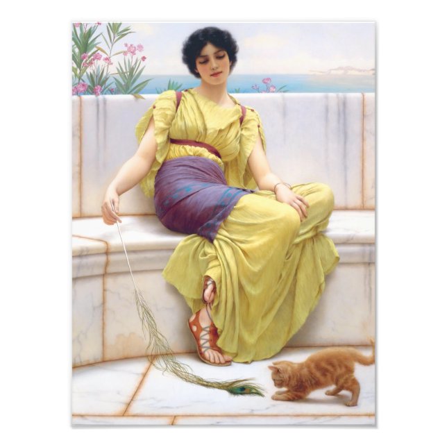 Godward Idleness Classic Malerei Fotodruck (Vorne)