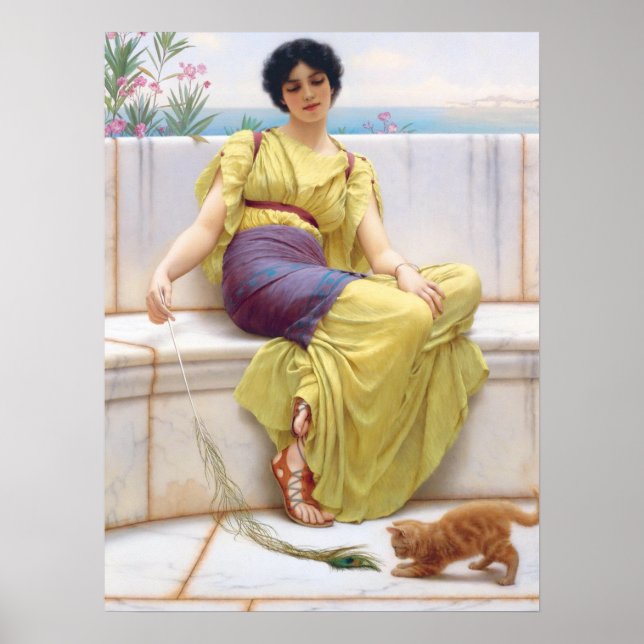 Godward Idleness Classic Malerei Poster (Vorne)