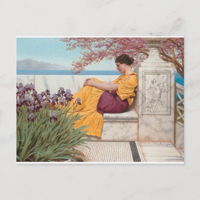 Godward - Unter dem Blossom, das sich auf dem Boug Postkarte (Vorderseite)