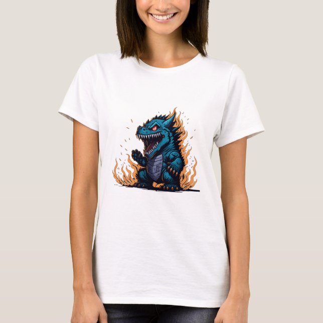 Godzilla feuern Monester Tier Godzilla T-Shirt (Vorderseite)