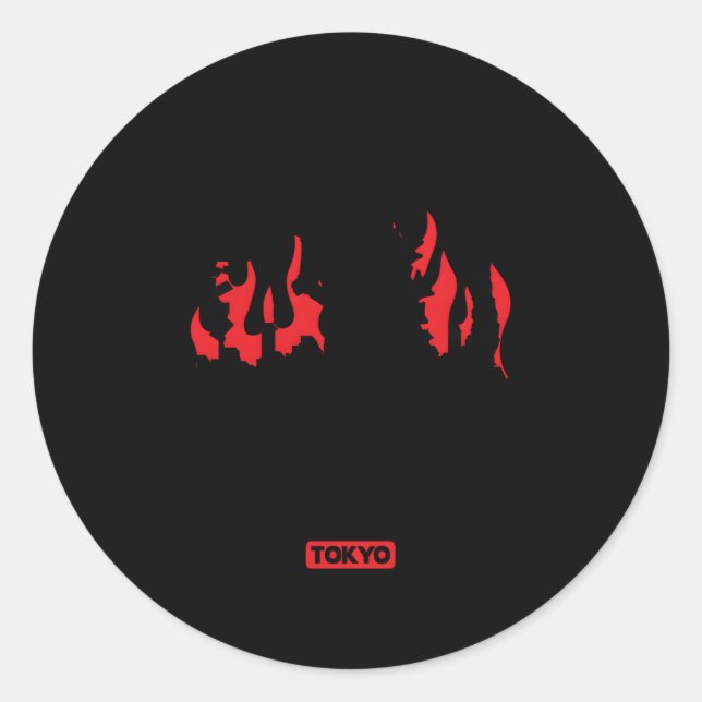 Godzilla I überlebte Godzilla Runder Aufkleber (Vorderseite)