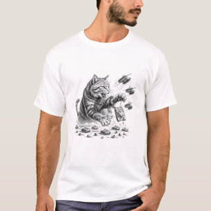 Godzilla-Katze - Panzerkommandant T-Shirt