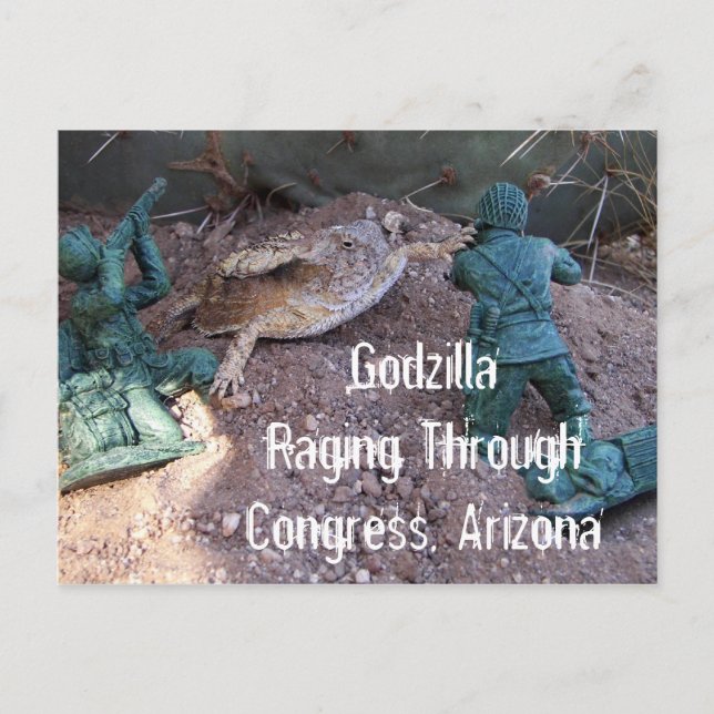 Godzilla Rating Through Congress Postkarte (Vorderseite)